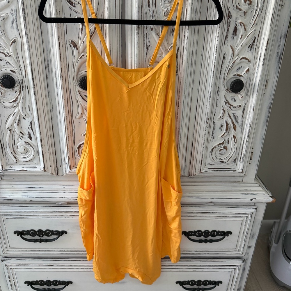 Salty Honey Yellow Swim Coverup Romper